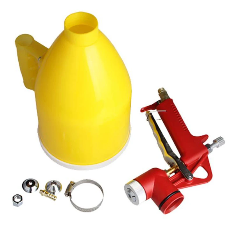 1PC 3L Pneumatic Plastic Hopper Spray Gun Latex Paint Powder Air Paint Gun 4mm 6mm 8 mm Nozzles