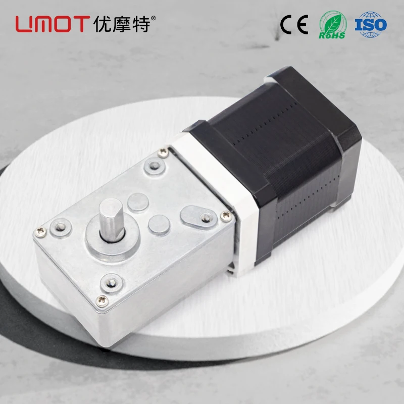 

UMOT 35*38mm Nema14 Micro 1A Output Torque 3.5N.m Worm Gear Stepper Motor Load 80N Worm Gear Reducer Encoder/Controller Optional