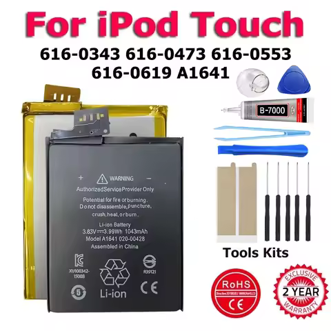 XDOU High Quality 616-0343 616-0473 616-0553 616-0619 A1641 Battery For IPod Touch 1 2 3 4 5 6 Replace Batteries Free Kit