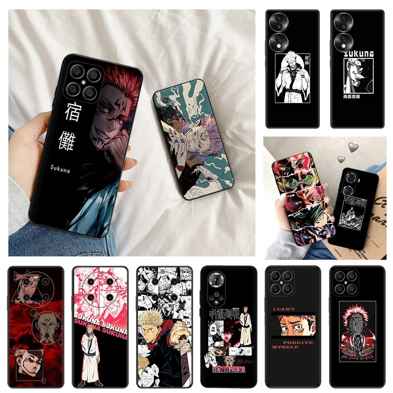 Ultra Thin Soft Phone Case For Honor X8 X7 X9 b X6 4G 70 90 Magic5 Pro 8x Pixel 8 7 6 a Ryomen Sukuna Jujutsu Kaisen Matte Cover