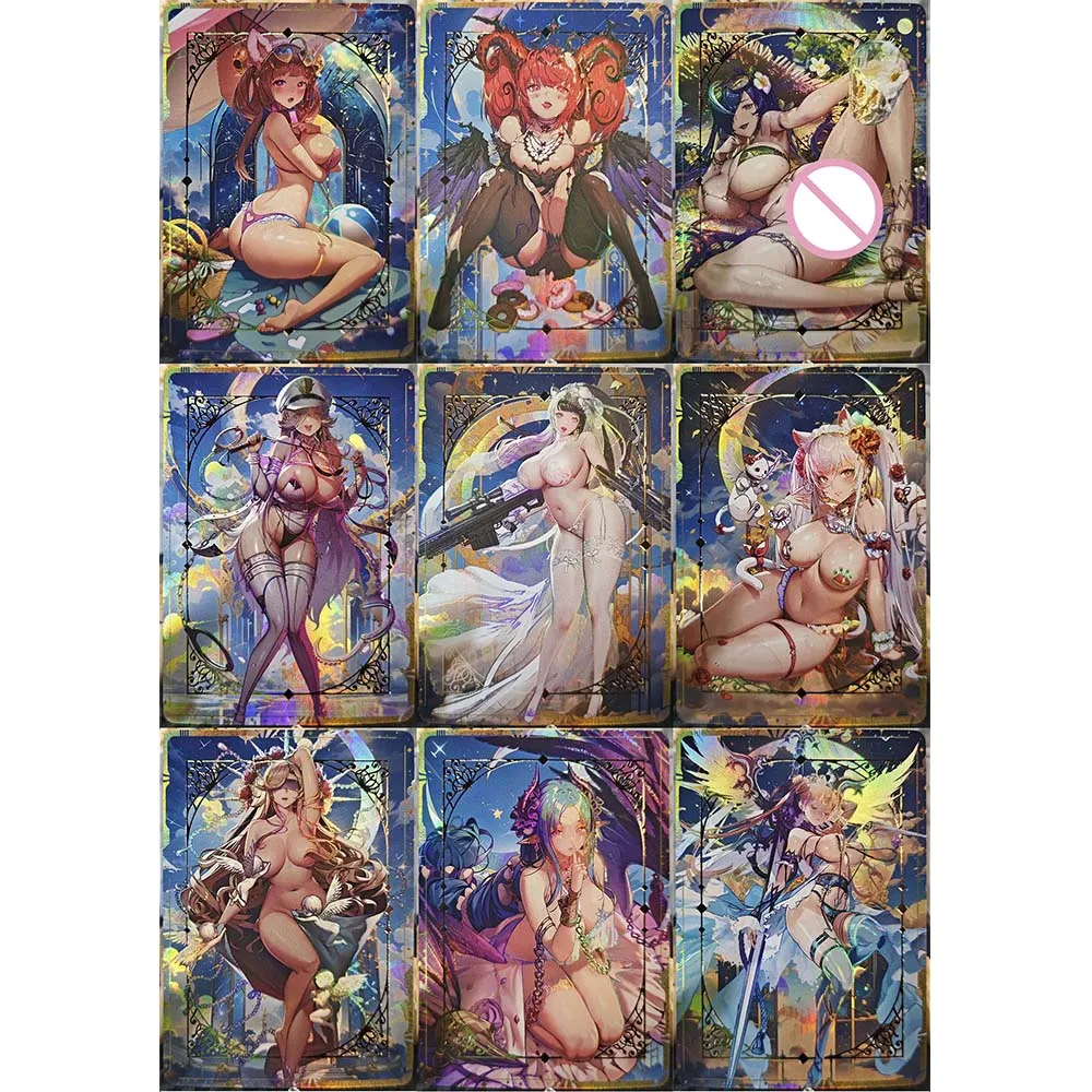 9 pz/set Anime Goddess Story DIY ACG Boy Games Toys carte da collezione regali di compleanno gioco da tavolo Tokisaki Kurumi Elaina Mikoto