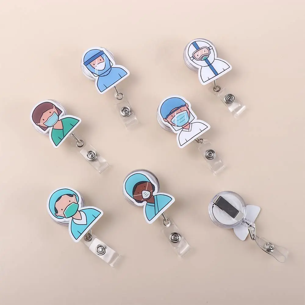 Name Card ID Card Clips Work Card Clips Retractable Badge Reel Hospital Badge Holder Nurse Doctor Badge Reel Nurse Badge Holder