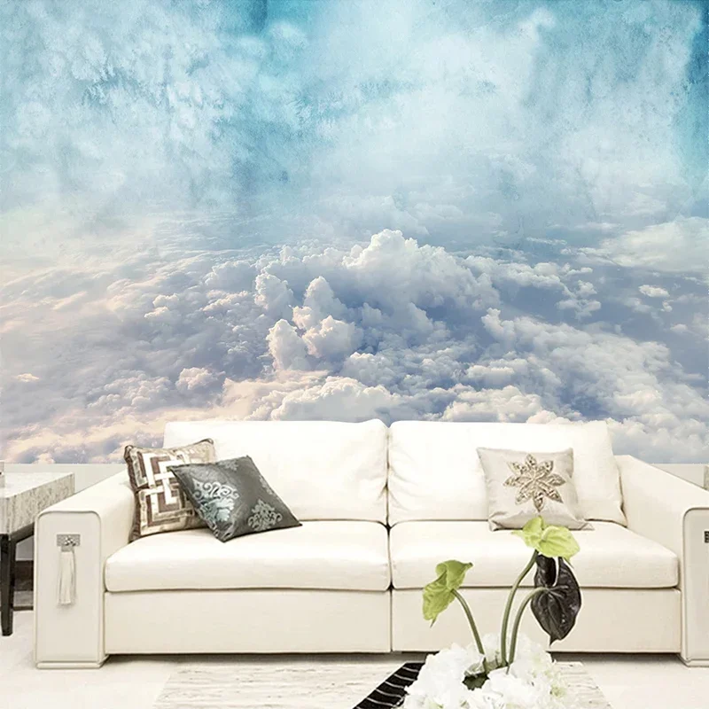 

Custom 3D Wall Mural Modern Cloud Sky Nature Scenery Wallpaper Living Room TV Sofa Bedroom Home Decor Papel De Parede Wall Paper