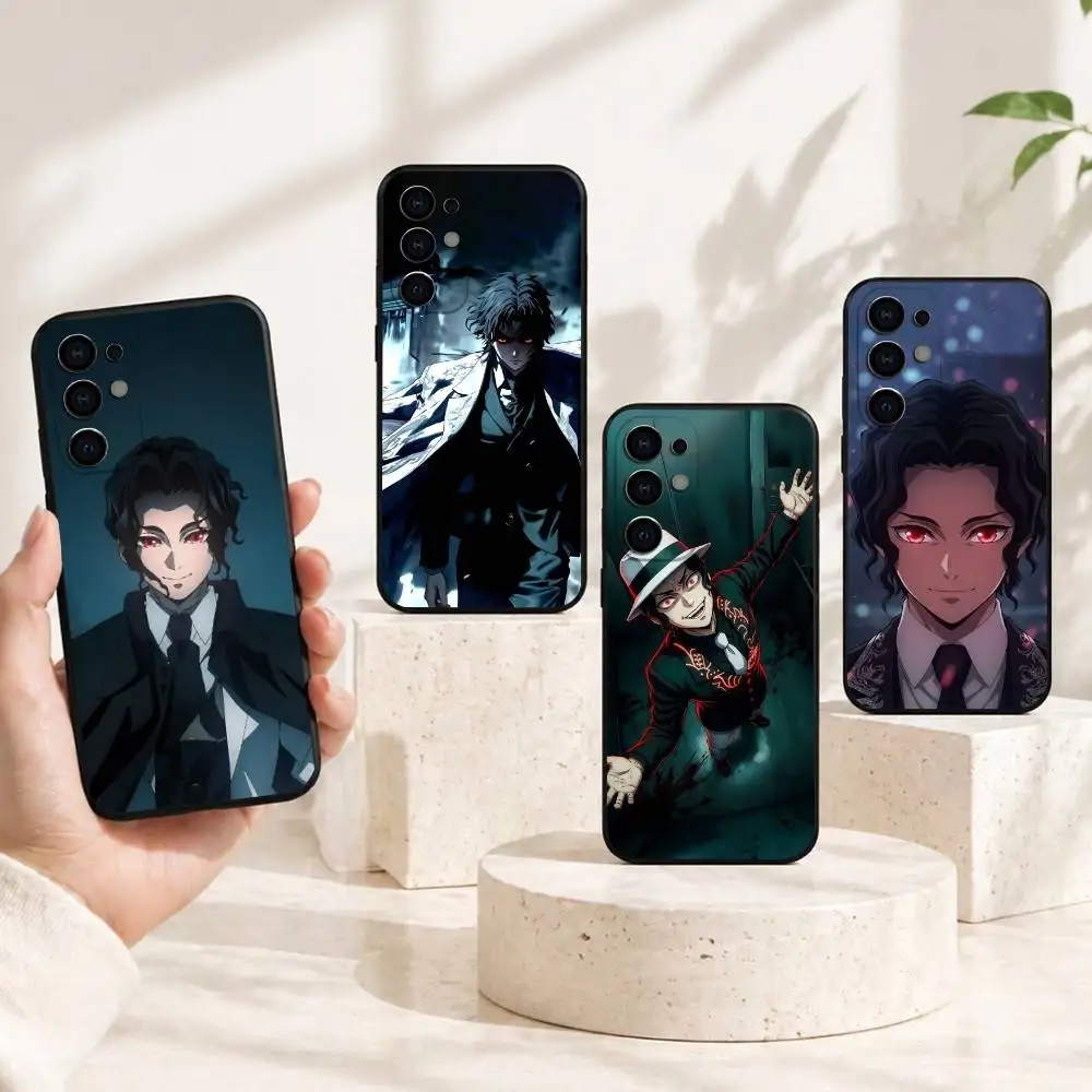 Чехол для телефона Demon Slayer Muzan Kibutsuji для Samsung S25, S24, S21, S22, S23, S30, Ultra, S20, Plus, FE, мягкий силиконовый черный чехол