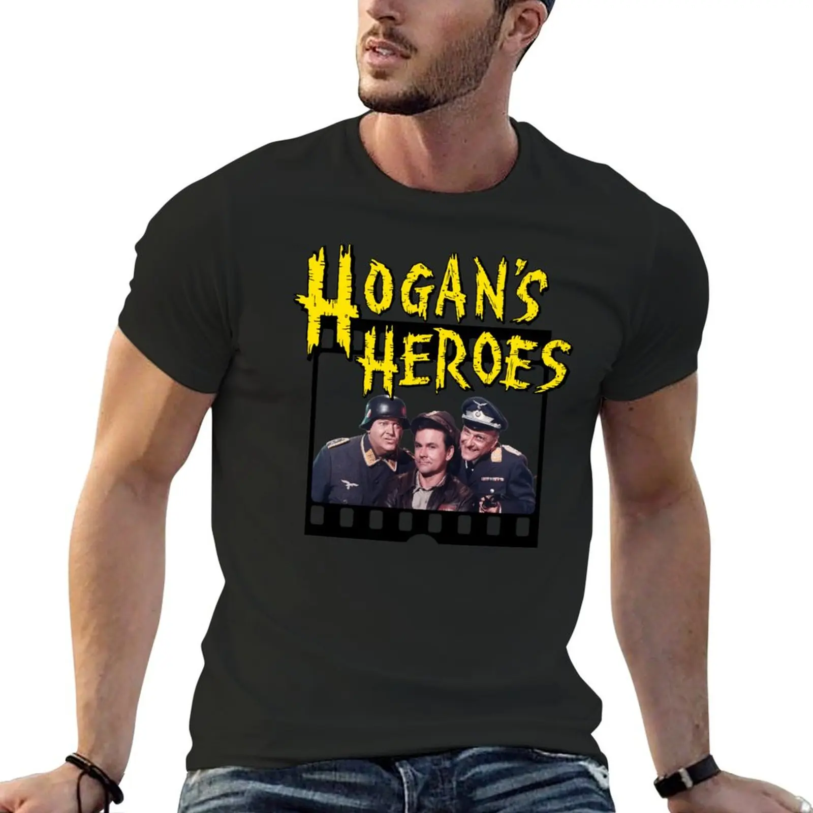 Hogan's Heroes Papa Schultz T-Shirt plus size clothes vintage anime shirt mens designer clothes