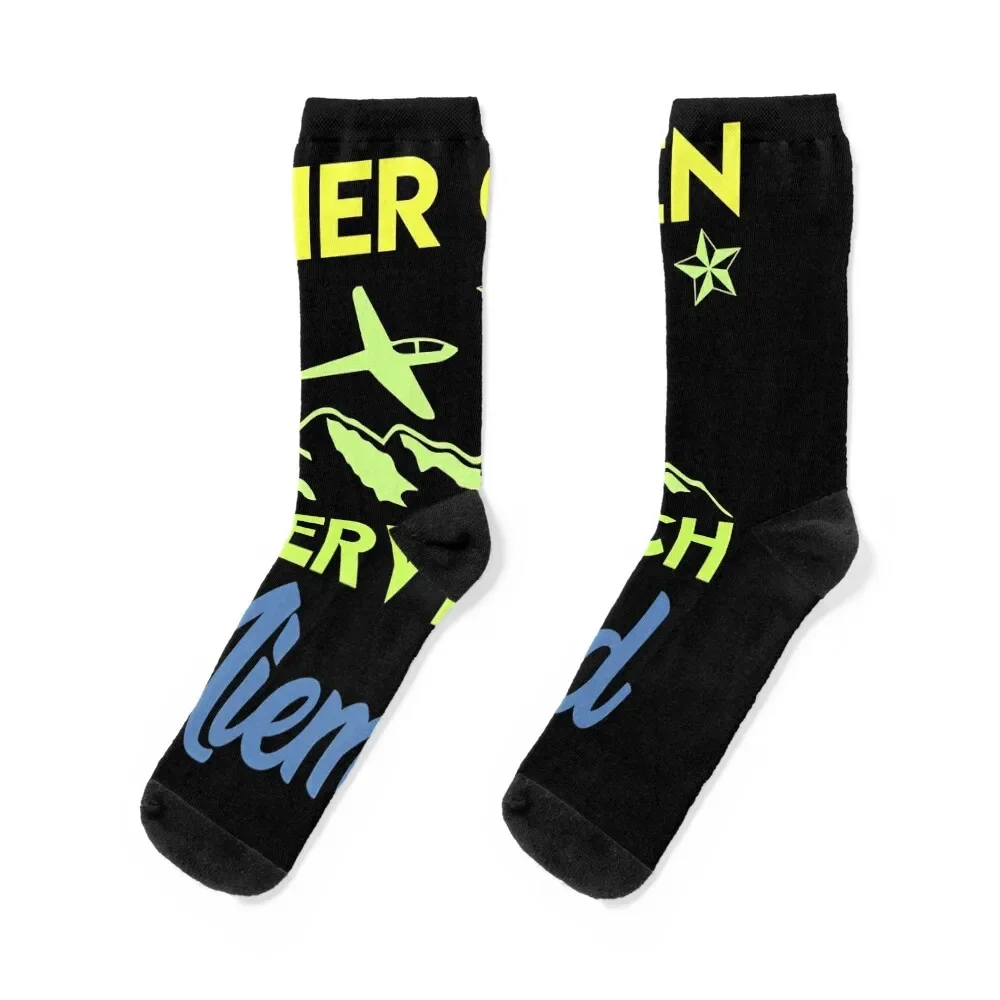 

Glider pilot here above no one annoys me Socks custom sports ankle Socks Women Men's