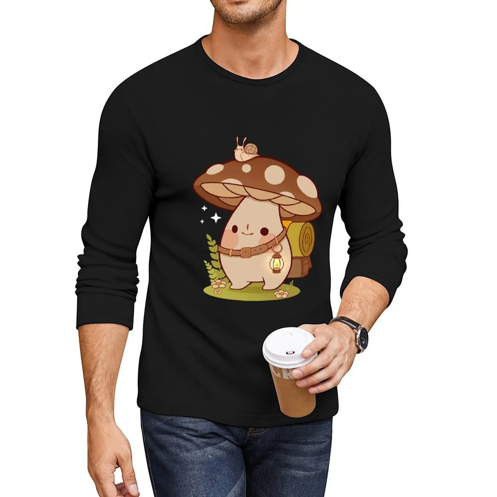 

Small adventure mushroom and snail Long T-Shirt plus size t shirts sports fan t-shirts sweat shirts mens clothing