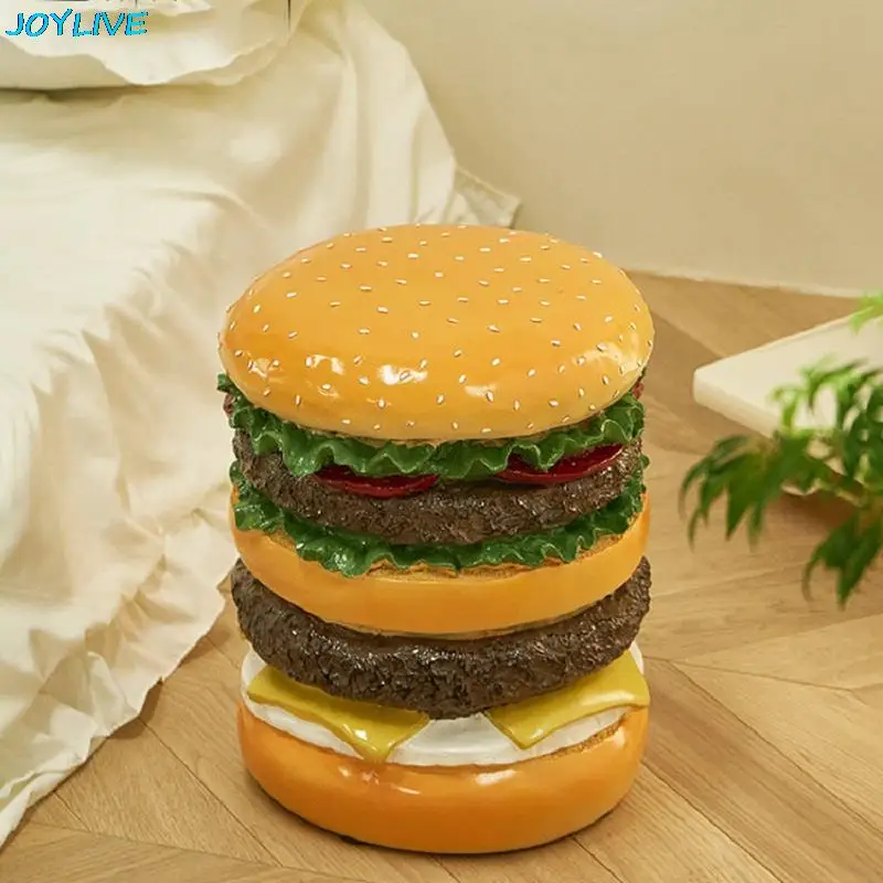 JOYLIVE Hamburg Seat Resin Hamburger Corn Chair Shoe Changing Stool Living Room Decoration New Arrival 2023 Dropshipping Interes