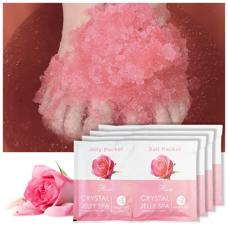 100g Rose Crystals Jelly Pedicure  Relaxing Bath Sea Salts SPA