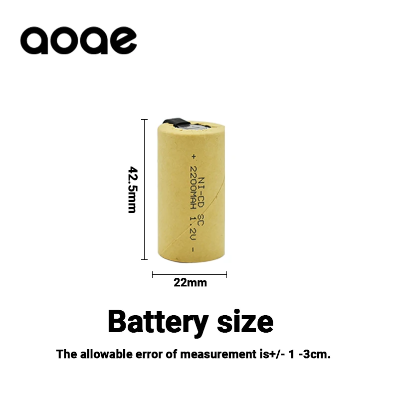 

SC battery, nickel cadmium Nimh, 2800mAh, SC battery, electric drill, screwdriver, welding label battery