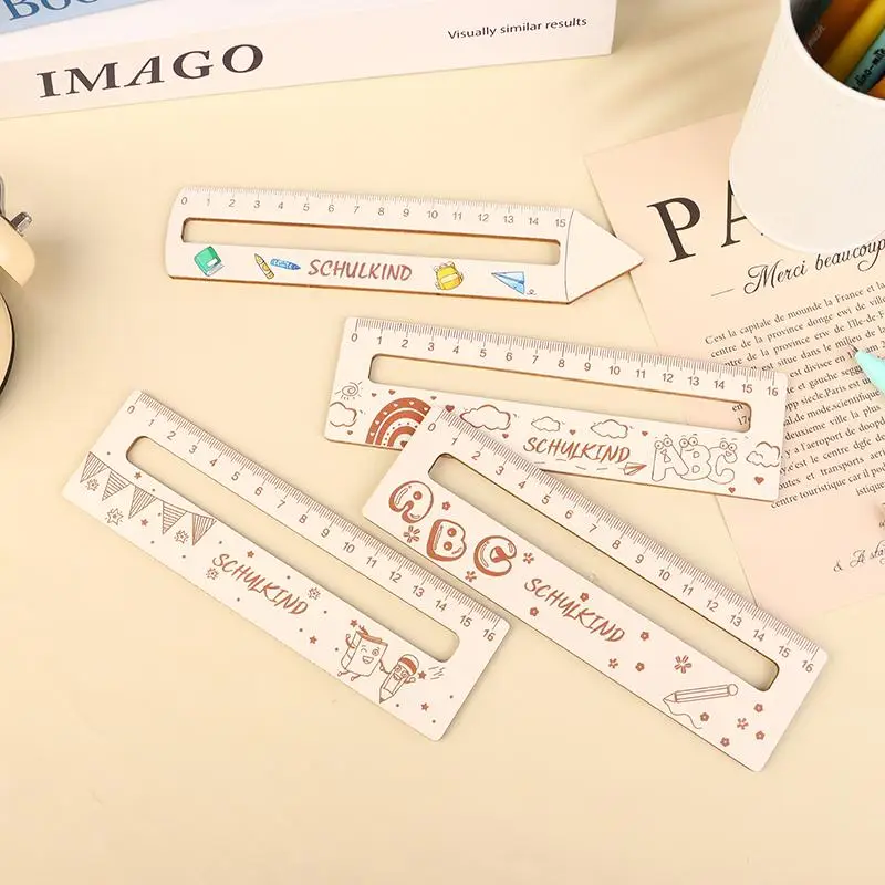 

Wooden Size Children's Learning Ruler For Back To School Season Children's Commendation Gift For Back To School Season