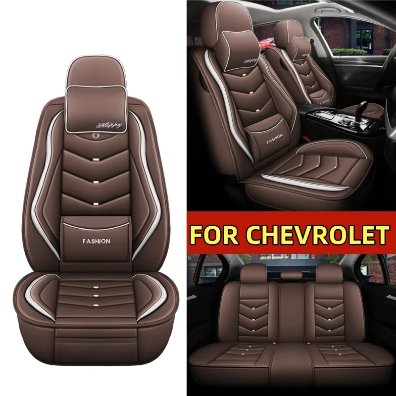 

FOR CHEVROLET Car seat cover waterproof PU leather wear-resistant full set 5 seats comfortable full wrap four seasons seat cover