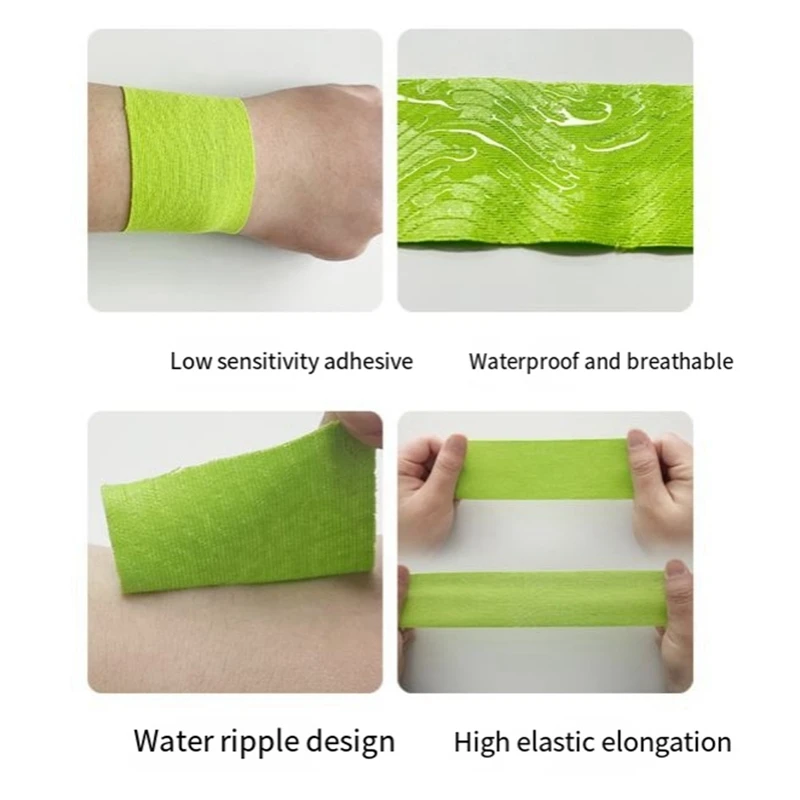 Self-Adhesive Bandage, Elastic Adhesive Bandage Wrapped With Sports Tape, Suitable For Wrists, Ankles, Knees