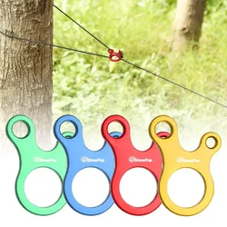 1pc Tent Awning Cord Rope Fastener Runners  Adjust Rope Length for Outdoor Camp Hike Mountain Buckle  3 Hole Quick Knot Tool