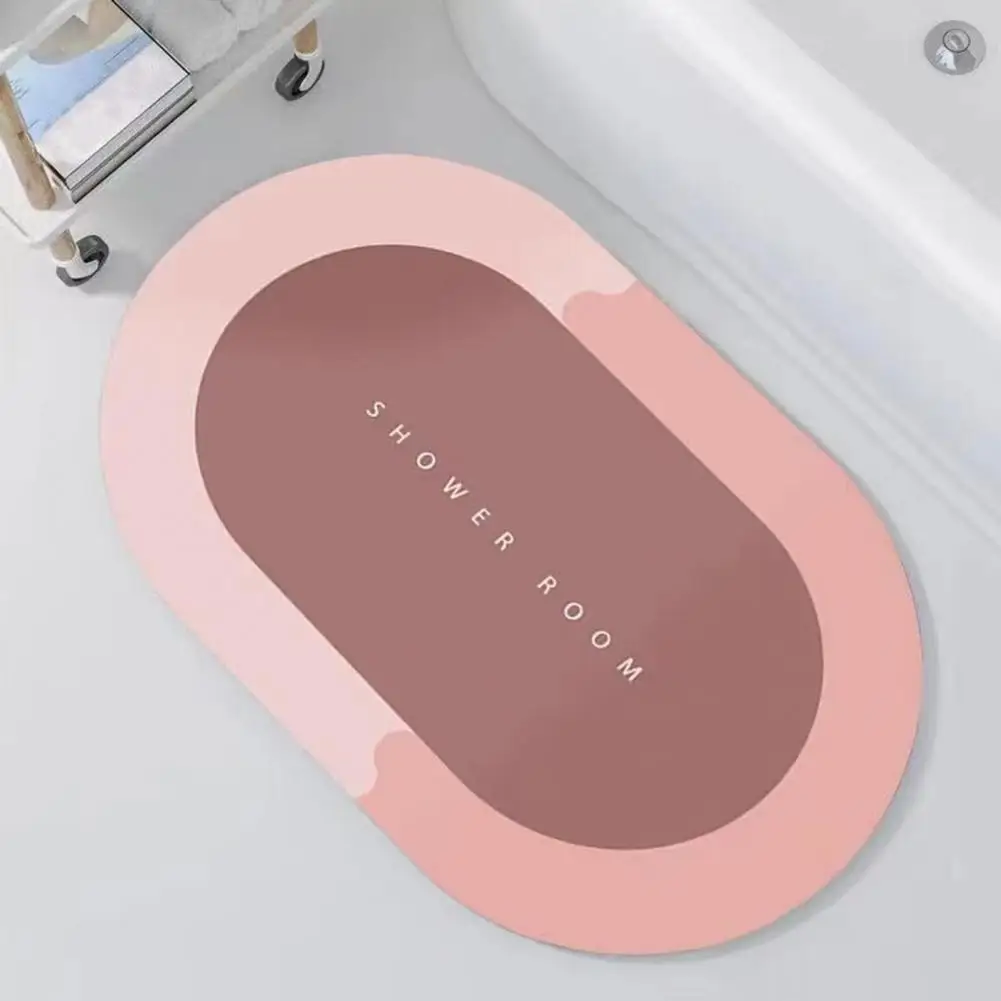 

Door Carpet Fast-drying Rubber Backed Bath Mat Super Absorbent Non-slip Bath Rug for Quick-drying Washable Bathroom Floor Mat