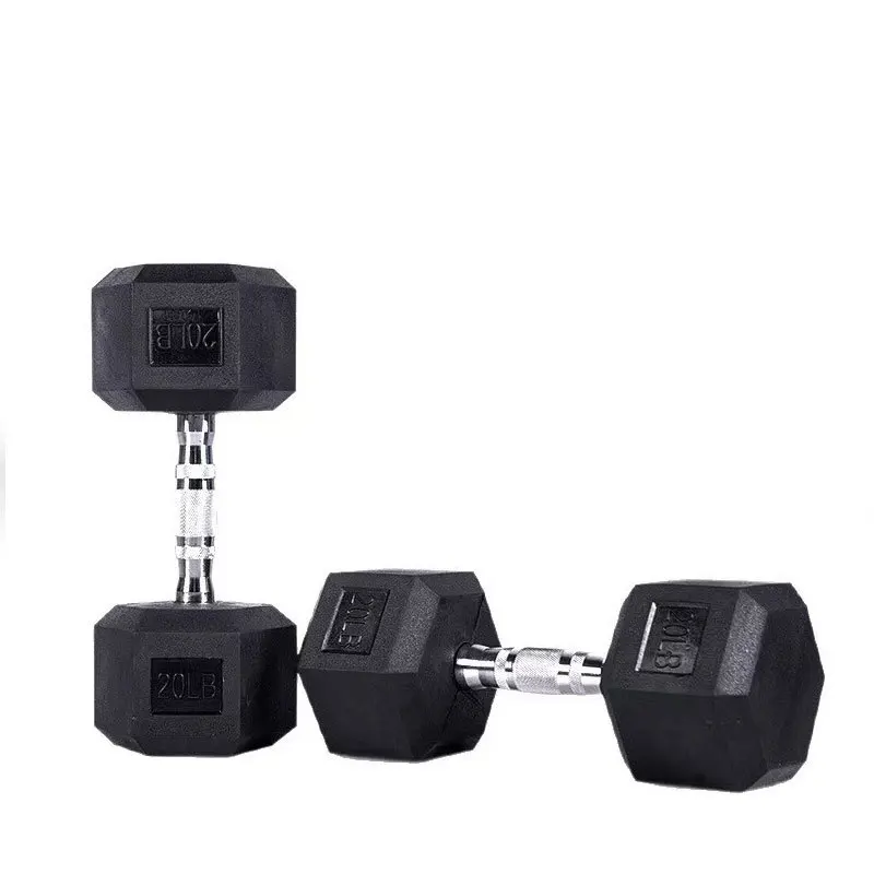 30kg Hexagonal Rubber-coated Dumbbells, Cast Iron Dumbbells for Home Use, The Top Choice for Men and Women Working Out At Home