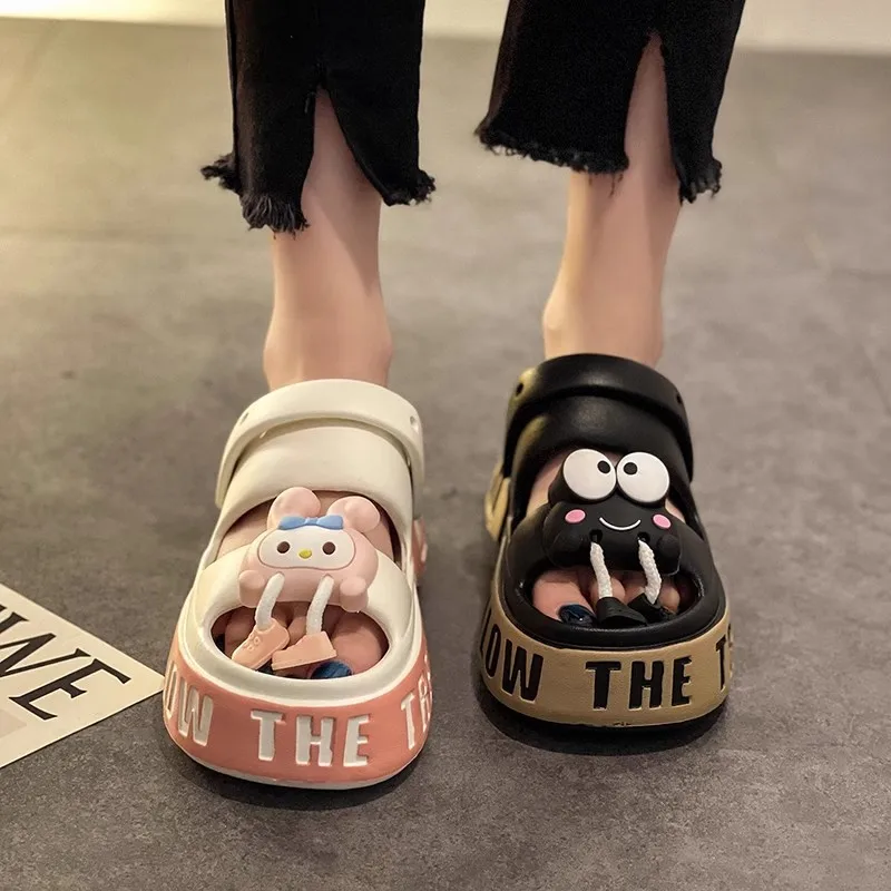 

The New Sanrio Hello Kitty Shoe Slippers Fashion Slippers Summer Slippers Cute Cartoon Casual Fashion Pretty Girl's Beach Shoes