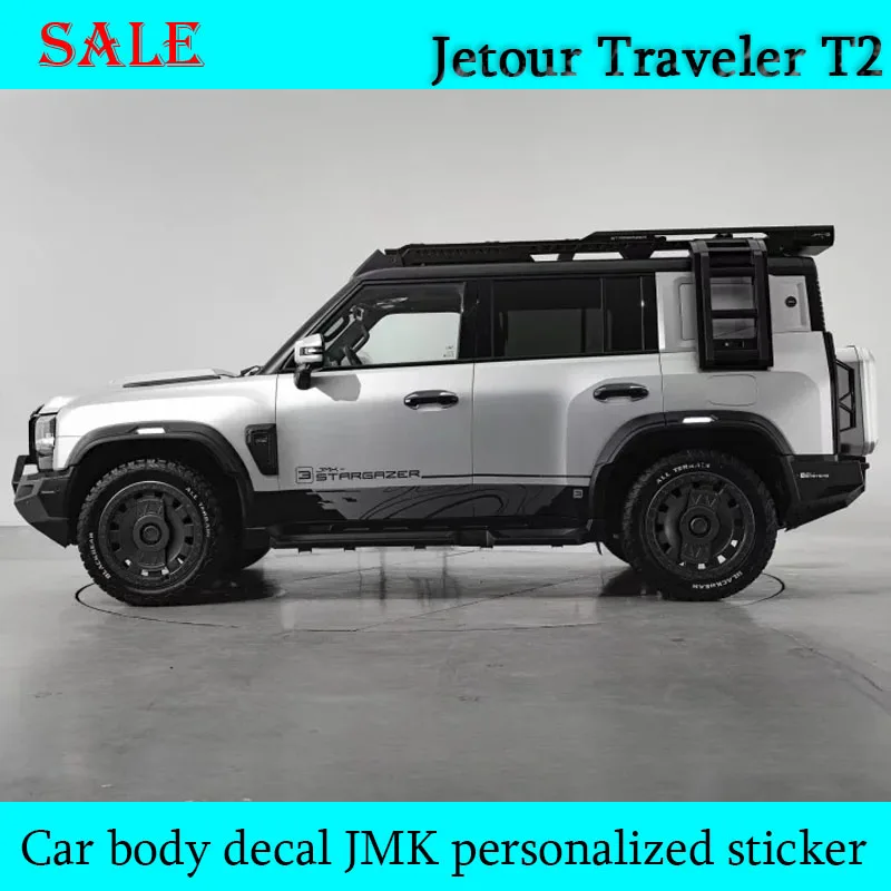 Fit for JETOUR Traveler T2 2023-2024 Car Body Decals JMK Modified Personalized Off-road Exterior Stickers Cars Decorates piece