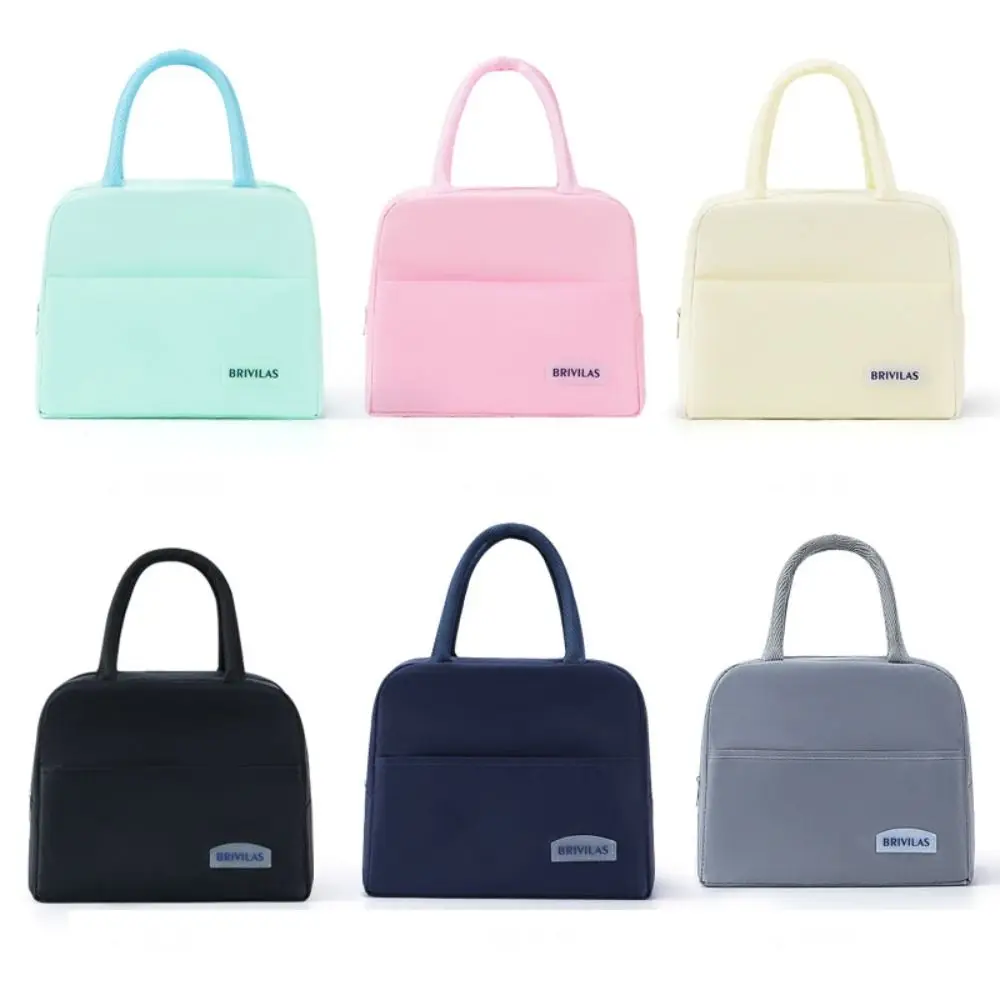 Jednokolorowa płócienna torebka Proste torby na lunch wielokrotnego użytku o dużej pojemności Piknikowa torba śniadaniowa Pakiety świeżego lodu Pracownik biurowy