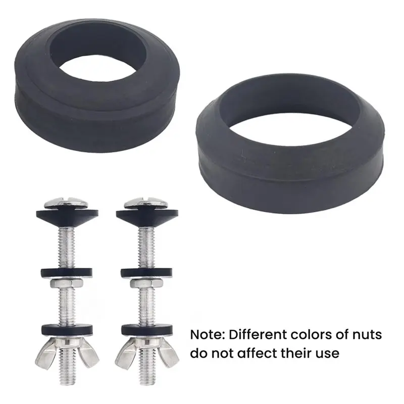 [A92P!】 Toilet Tank Bowl Gasket Hardware Kit- Fits 2-Inch And 3-Inch Flush Valve Openings, Works Most 2-Piece Tanks