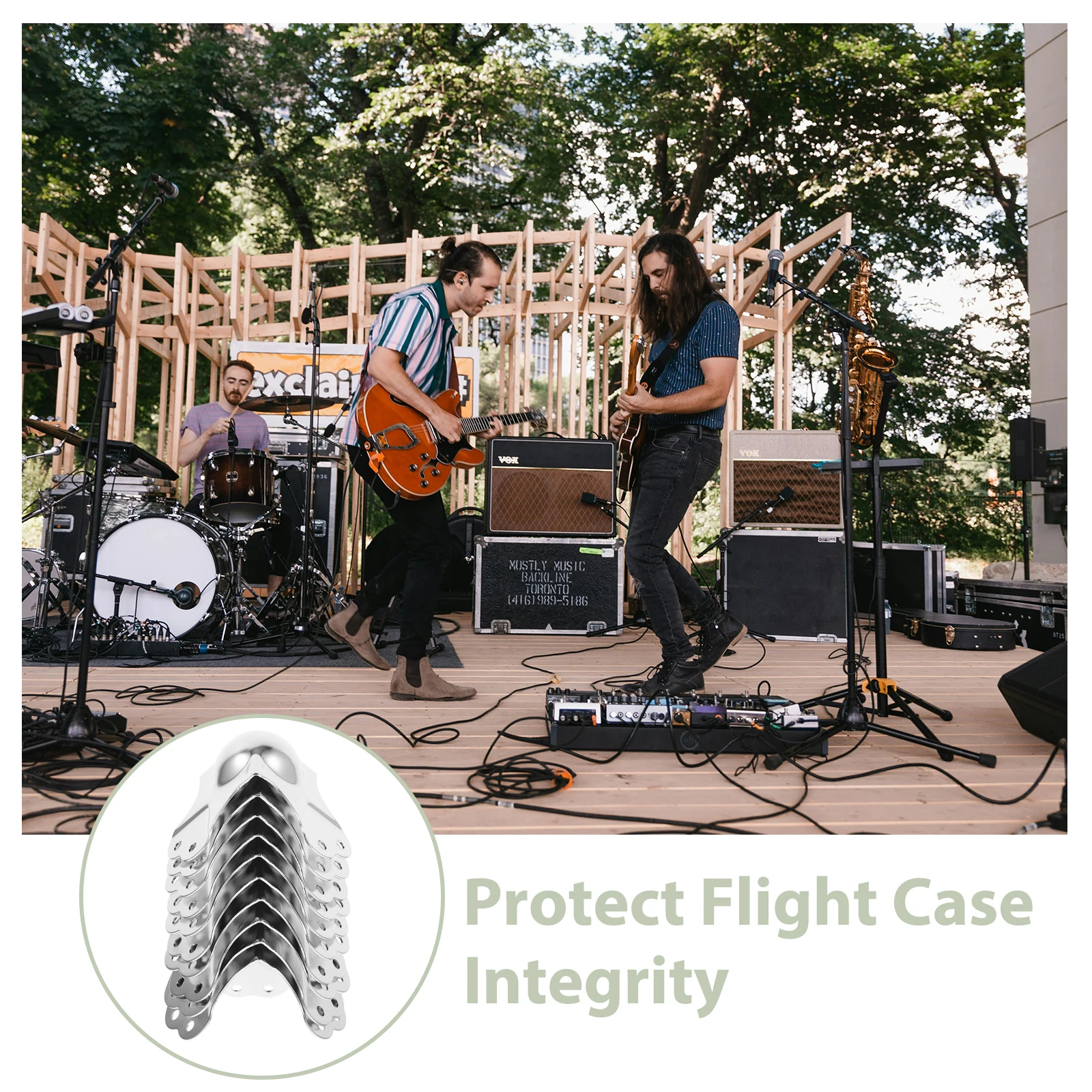 10 قطع من واقيات الزوايا المعدنية المطلية بالكروم، حافظة الطيران، واقيات الحواف لحماية أجهزة الطريق