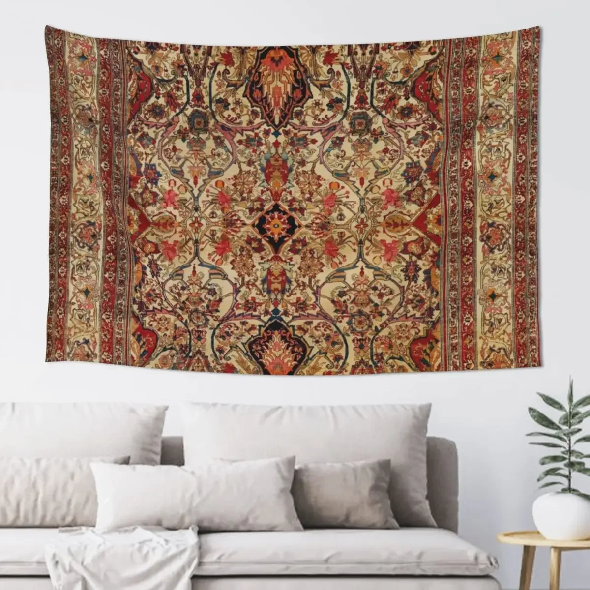 Lavar Kirman Southeast Persian Rug Print Tapestry Room Decorator On The Wall Wallpaper Bedroom Tapestry