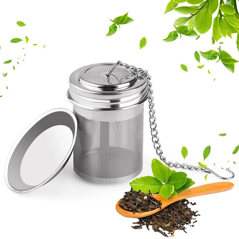 304 Stainless Steel Tea Infuser Strainer Leaf Spice Herbal Teapot Reusable Mesh Filter Creative Home Kitchen Accessories