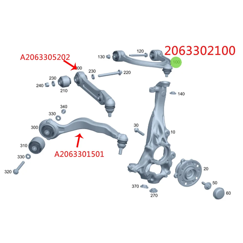 

2063302100 High Quality For Mercedes-Benz W206 AJD Factory Direct Sale Control Arm Auto Suspension System A2063302200