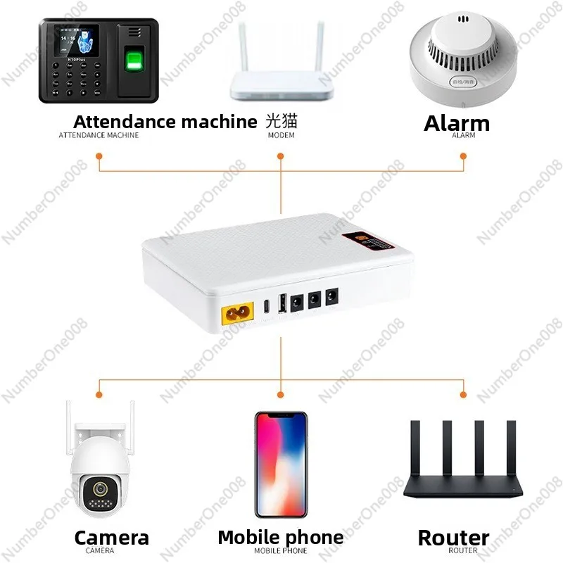 เครื่องสำรองไฟฟ้าแบบพกพา (UPS) ขนาดเล็ก สำหรับเราเตอร์ ออปติคอล แคท มอนิเตอร์ แบตเตอรี่สำรองฉุกเฉิน ความจุแบตเตอรี่ขนาดใหญ่