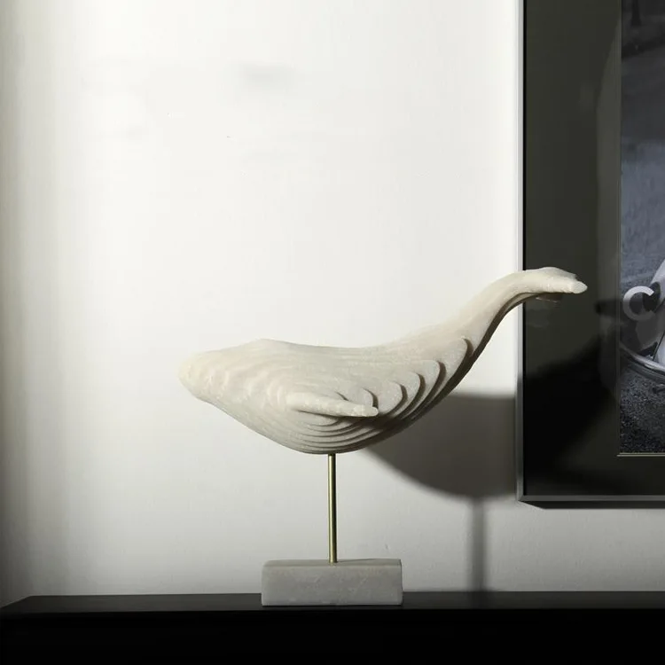 Nordic modern abstract three-dimensional whale ornament study entrance living room soft decoration decoration