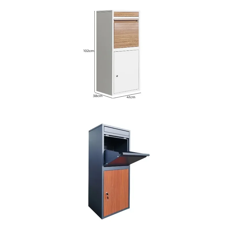 Outdoor express cabinet Household metal parcel delivery box Door letter mailbox Anti-theft receiving cabinet
