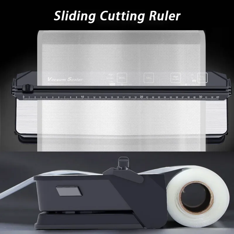 Thuis Voedsel Vacuümsealer Huishoudelijke Verpakkingsmachine met Gratis 15 stks Vacuümzakken Snijden Track 110-240 V US EU AU UK Plug