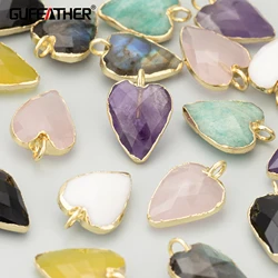 GUFEATHER ME80,jewelry accessories,18k gold plated,nickel free,copper,natural stone,charms,diy pendants,jewelry making,4pcs/lot