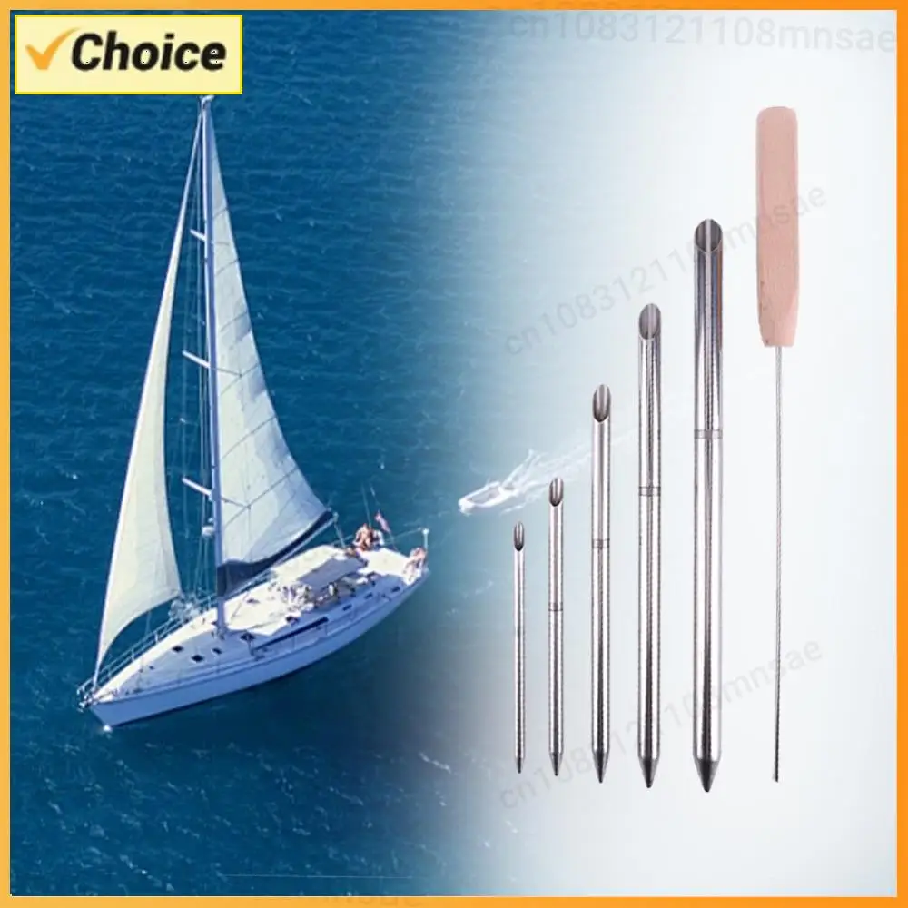 Rope Splicing Tool Kit 0.24in 0.31in 0.39in 0.47in 0.59in and 1pcs Pusher Line Braiding Set Tool for Double Braid Eye Line