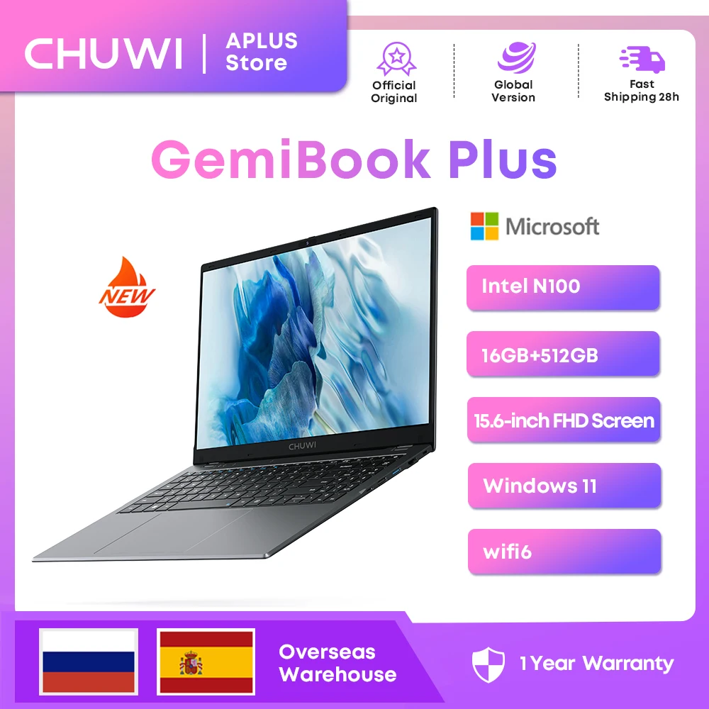 CHUWI GemiBook Plus Laptop 15.6