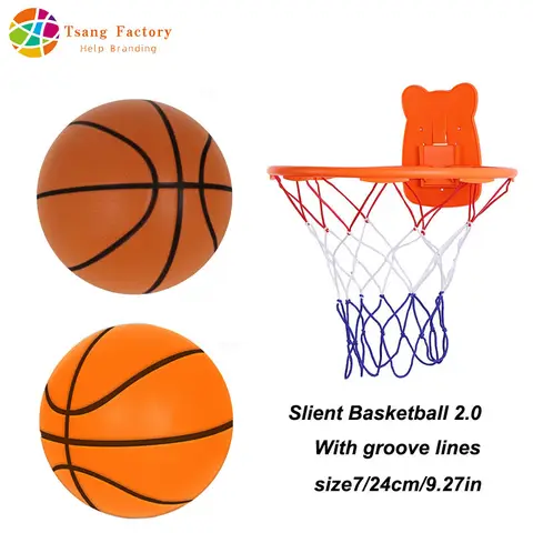 그루브 라인이 있는 Slient Basketball 2.0 PU 폼 조용한 음소거 공 소음 없음 튀는 농구 실내 Squeezable Slient Ball