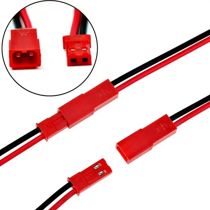 20pcs DIY JST Plug Cable 2-Pin Male And Female Connector Terminals for Electronic Projects