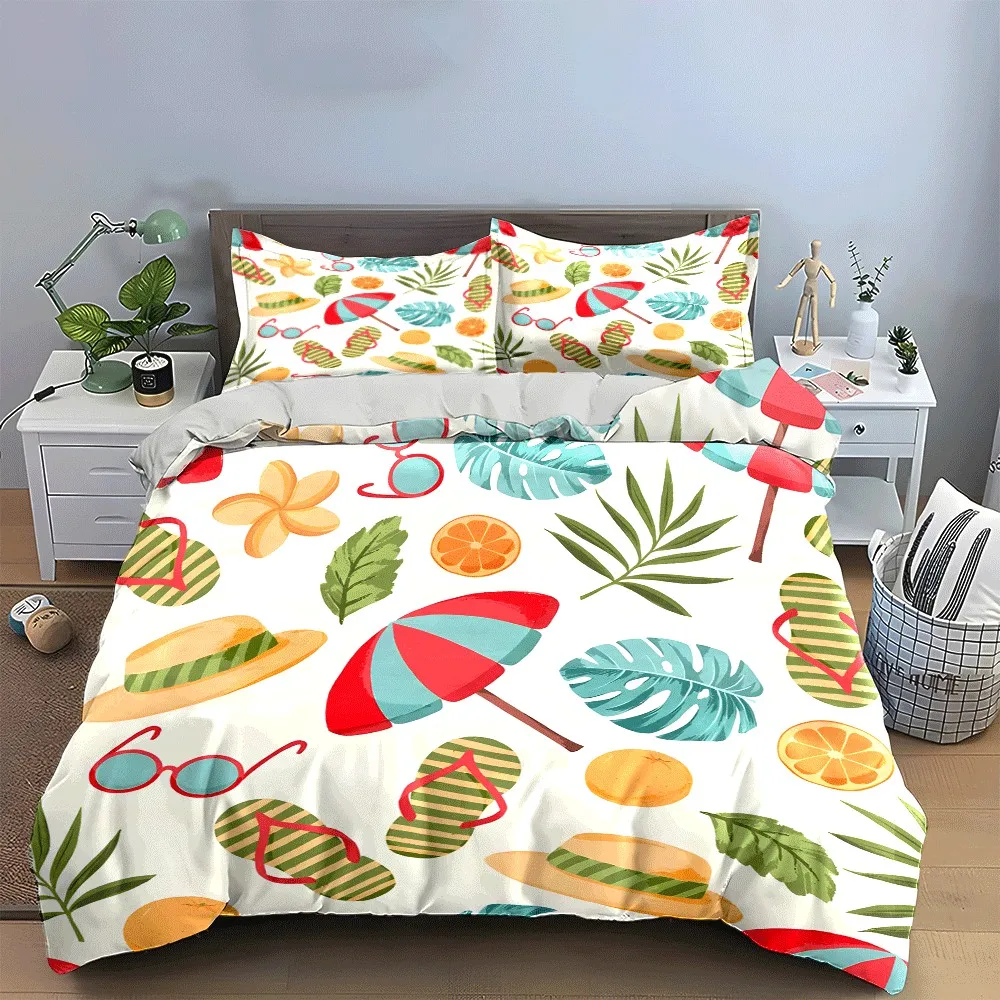 Beach Essentials Set for Summer Exquisite three-piece bedding set gift for kids and adults