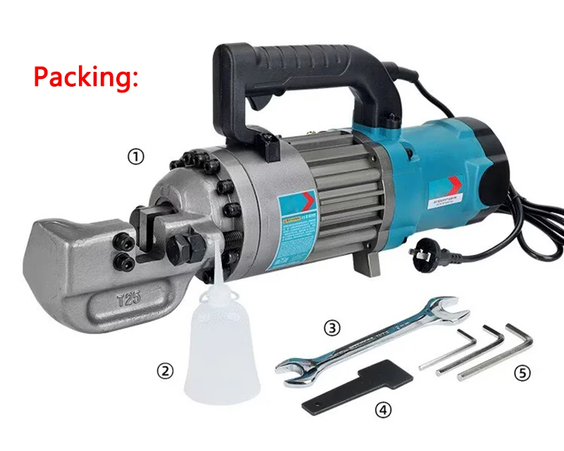 Portable Handheld Plug-in Electric Steel bar Cutter GQ-25T Hydraulic Steel bar Cutting Machine Cutting Pliers Engineering Grade
