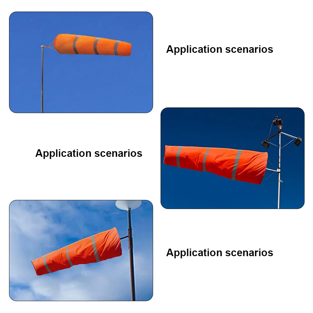 

2pcs Windsock Garden Flag Decorative Flags Outdoor Weather Vane Measurement Windsocks Night Glow Reflective Direction Indicator