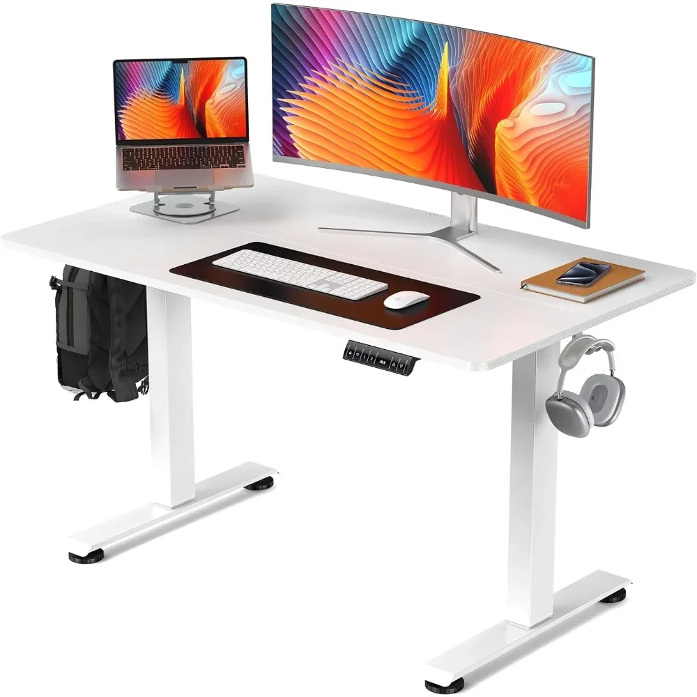 

48 X 24 Inch Electric Standing Desk, Height Adjustable Sit Stand Up, Wood Desktop, Work Home Office Computer PC Desks