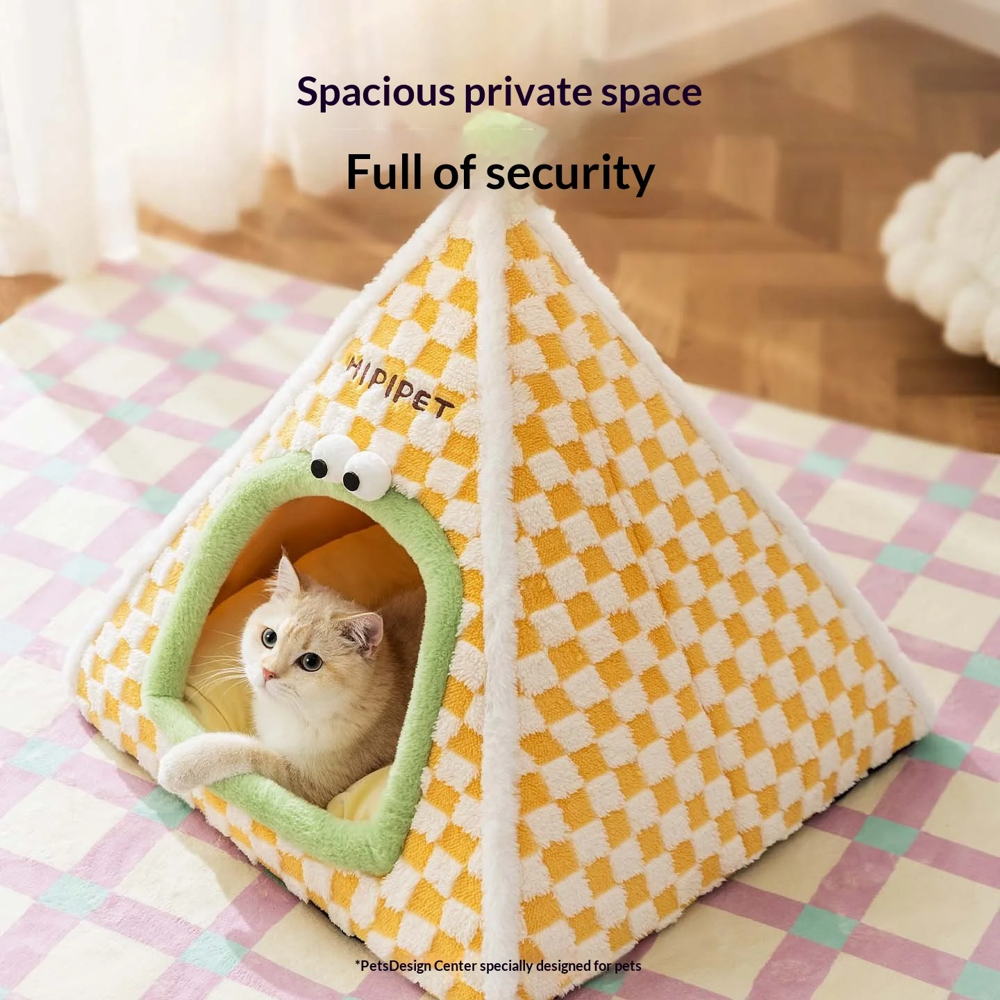 Cama refugio triangular cálida y segura para gatos y perros - imagen 4