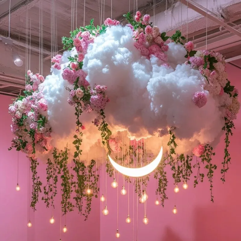 flower decoration scene layout scenic shopping mall DP point Internet celebrity shop window photo clock in Mei Chen