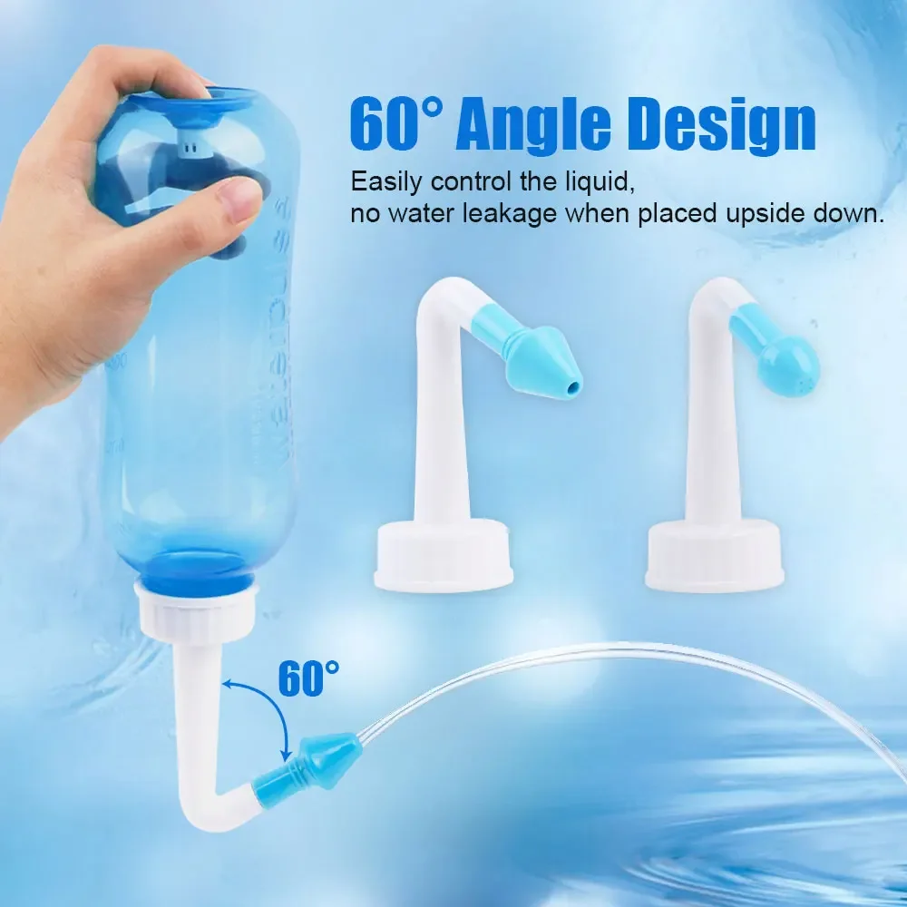 Nasal Wash Cleaner Spray Nasal Irrigator Neti Pot Rinse Nose Cleaner Avoid Sinusitis Rhinitis Treatment Health 60/250/300/500ML