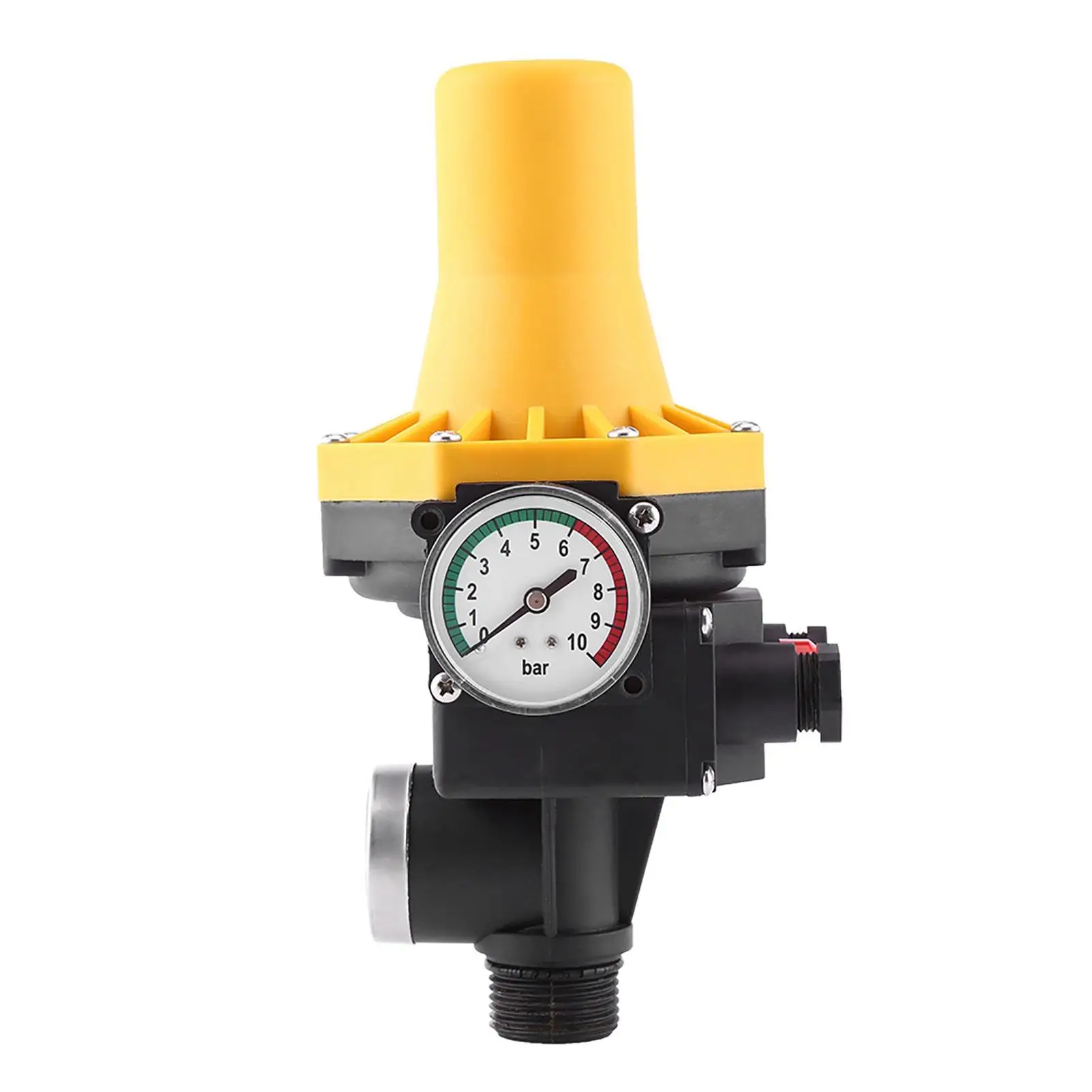 

220V Automatic Water Pump Pressure Switch Electric Controller with Pressure Gauge for Home Garden Greenhouse Accessories