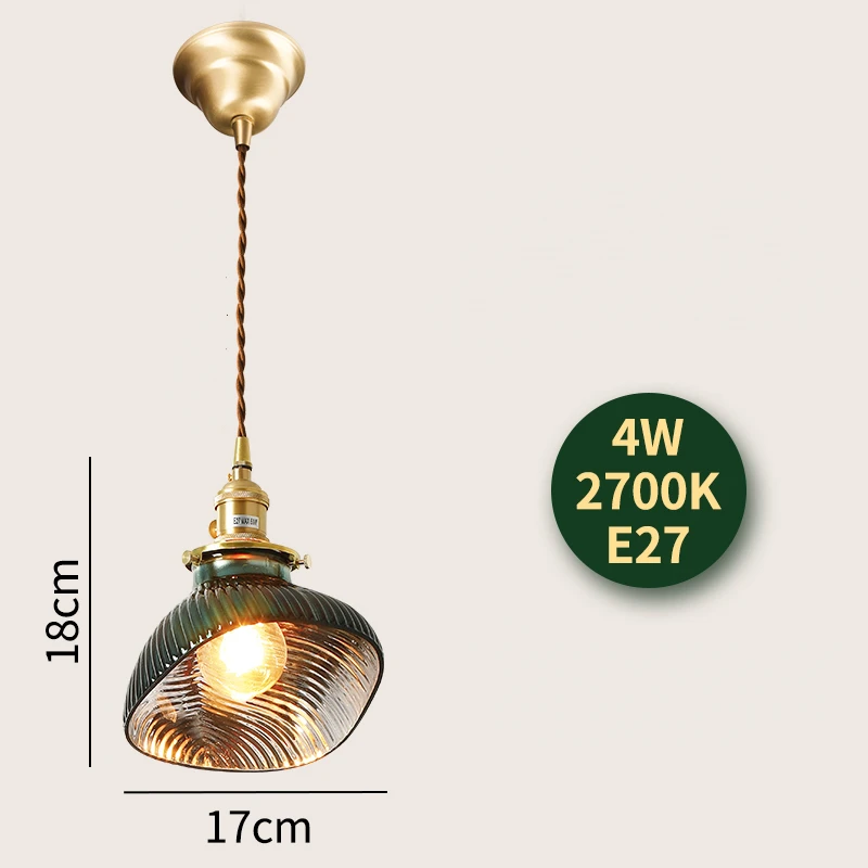 IWHD Nordic Modern LED Hanging Lights Fixtures Glass Lampshade Copper Socket Home Indoor Decor Japan Style Pendant Lamp