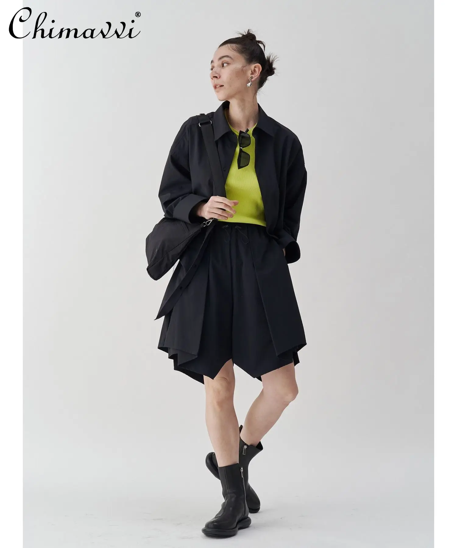 2025 여름 옷 패션 루즈핏 여성 반바지 일본 스타일 신상 기능성 아웃도어 캐주얼 레이어드 숏 팬츠