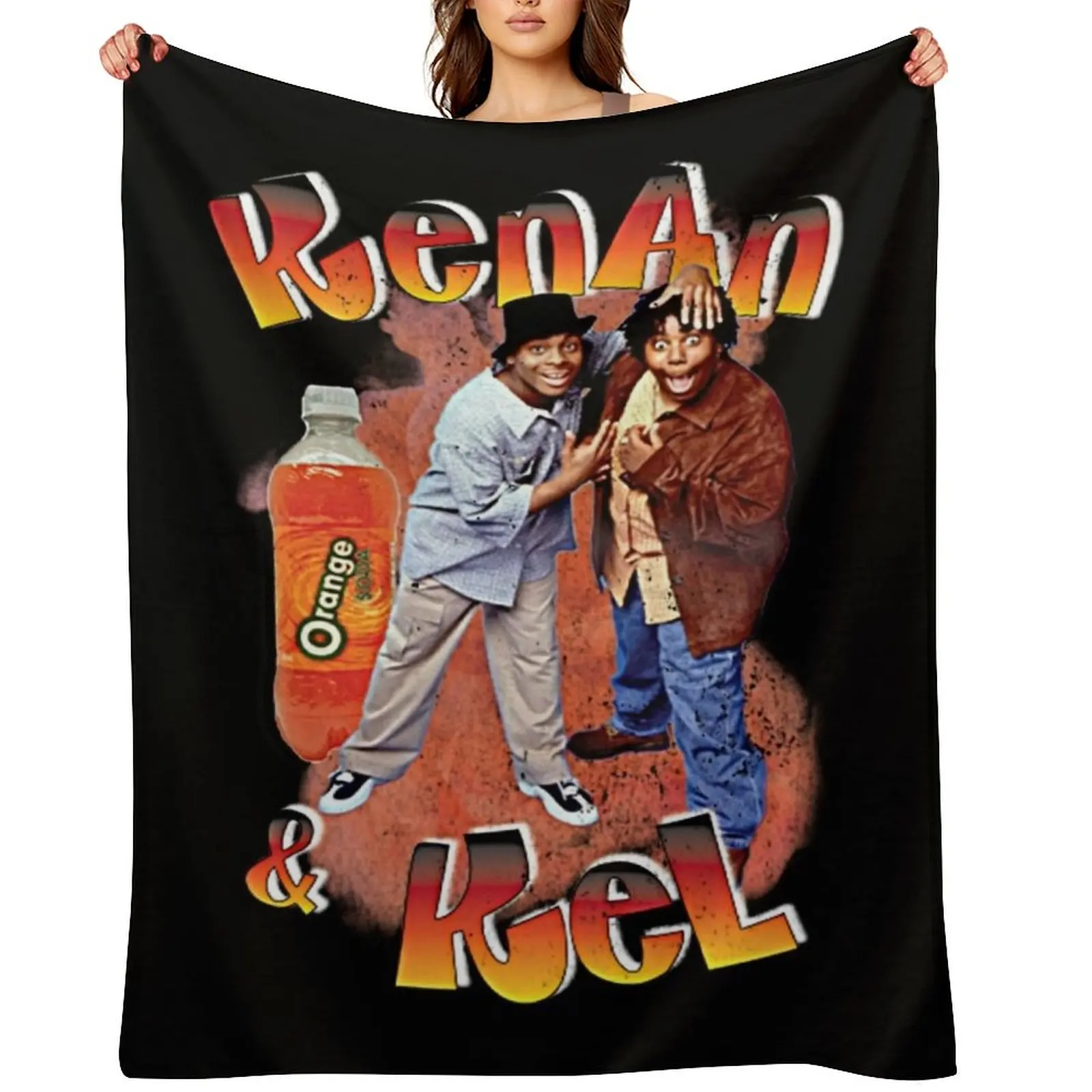 

Kenan and Kel T-Shirt Throw Blanket Vintage Kid'S Moving Decorative Sofas Blankets