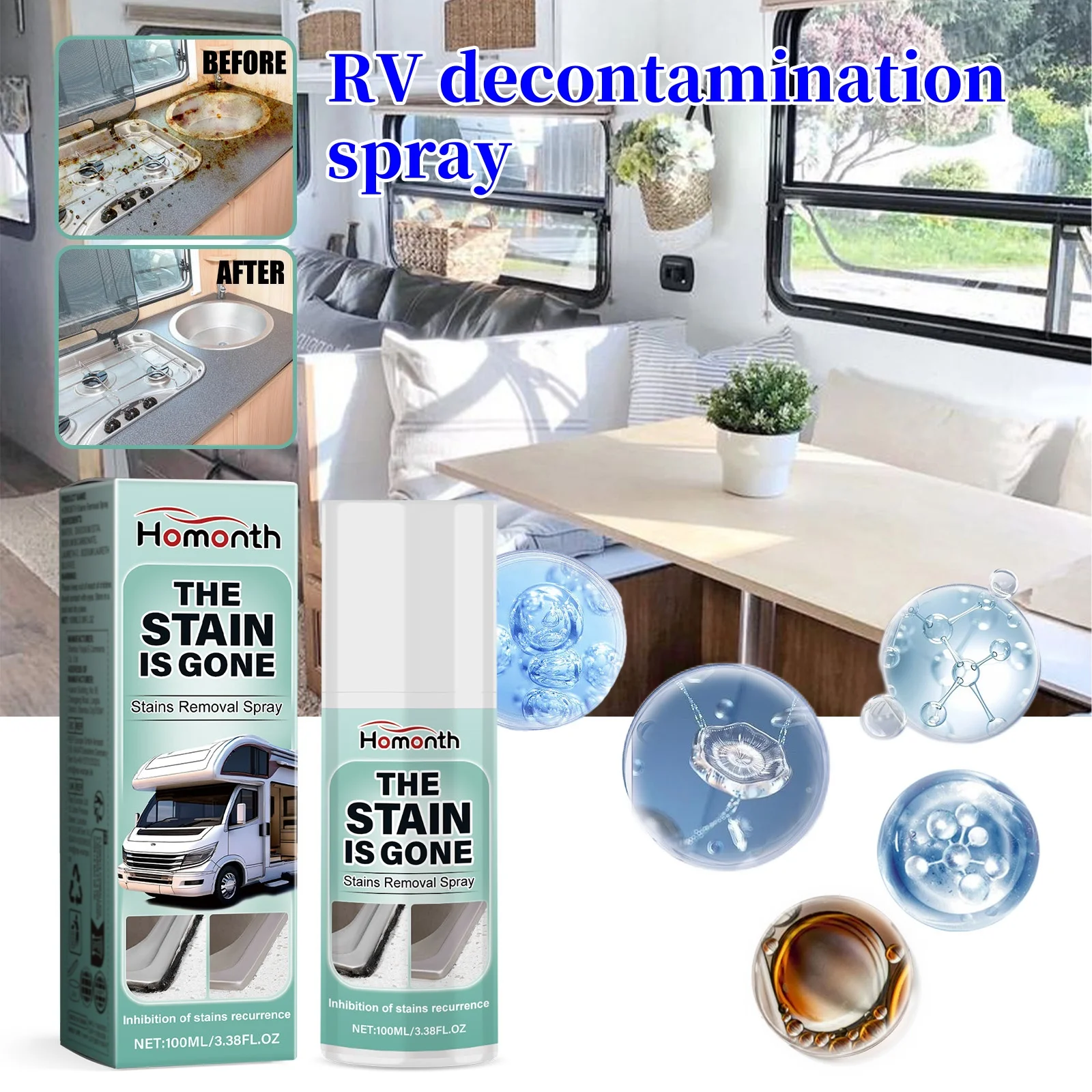 Car Stain Cleaner 100ml Effective Car Interior Cleaner Effective Car Interior Cleaner Car Interior Refinisher Cleaner