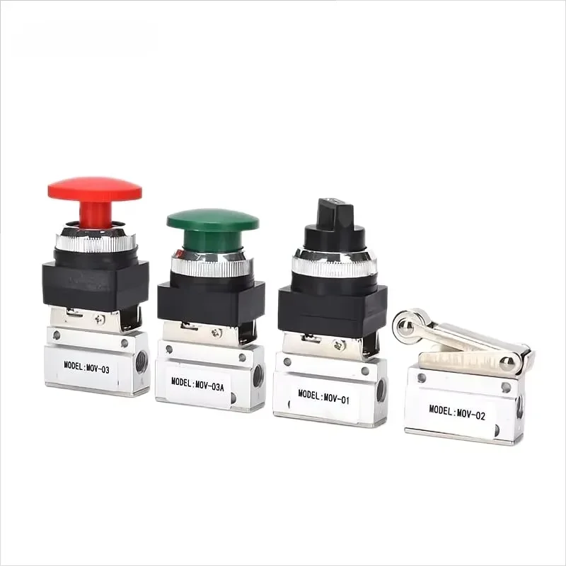 

Pneumatic Control Valve Hand Air Valve 1/8" MOV Series 2 Position 2 Way Mechanical Valve MOV-01 MOV-02 MOV-03 MOV-03A